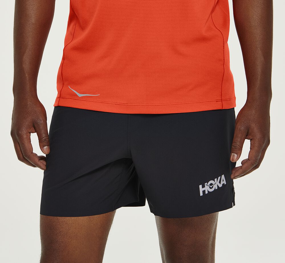 Hoka One One Glide 5" Shorts Herr Svarta - SE-0672486